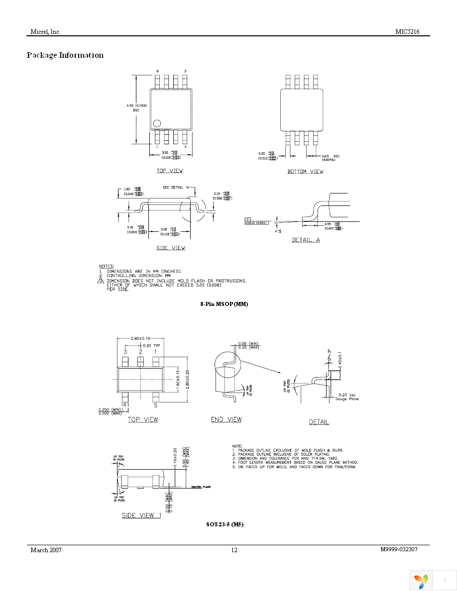 MIC5216-3.3YM5 TR Page 12